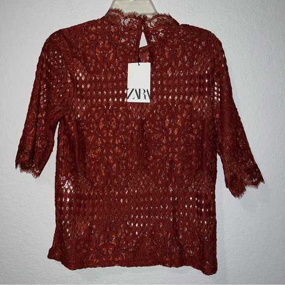 NWT Zara sheer lace top - Picture 5 of 5